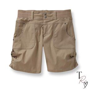 Athleta Shasta Quick Dry Utility Hiking Shorts in Tan Size 8